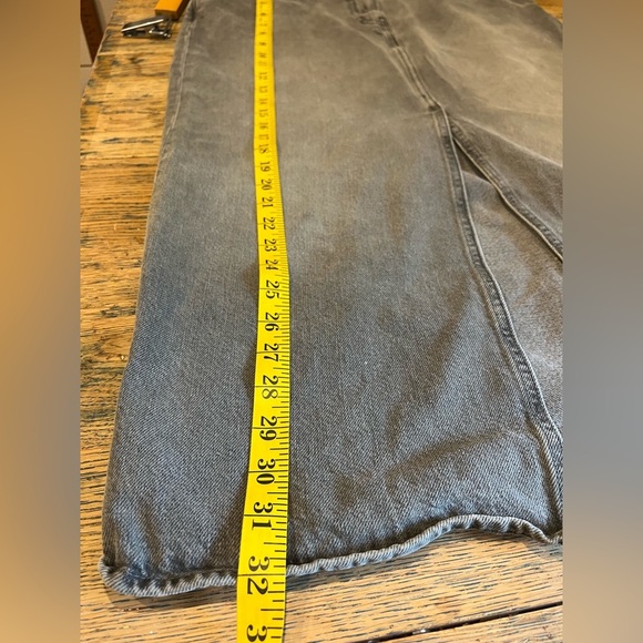 🩶ARKET Grey Denim Midi Skirt – Size 12 (CA) - Picture 6 of 9